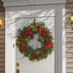 National Tree Company 30 in. Pre-Lit Vienna Waltz Decorated Wreath with LED Lights