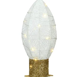 National Tree Company 20 in. Pre-Lit White Christmas Light Bulb Decoration