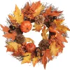 National Tree Company 15 in. Pumpkins and Maple Leaves Wreath