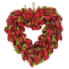 National Tree Company 12 in. Red Petals and Leaves Floral Valentine’s Heart
