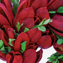 National Tree Company 12 in. Red Petals and Leaves Floral Valentine’s Heart