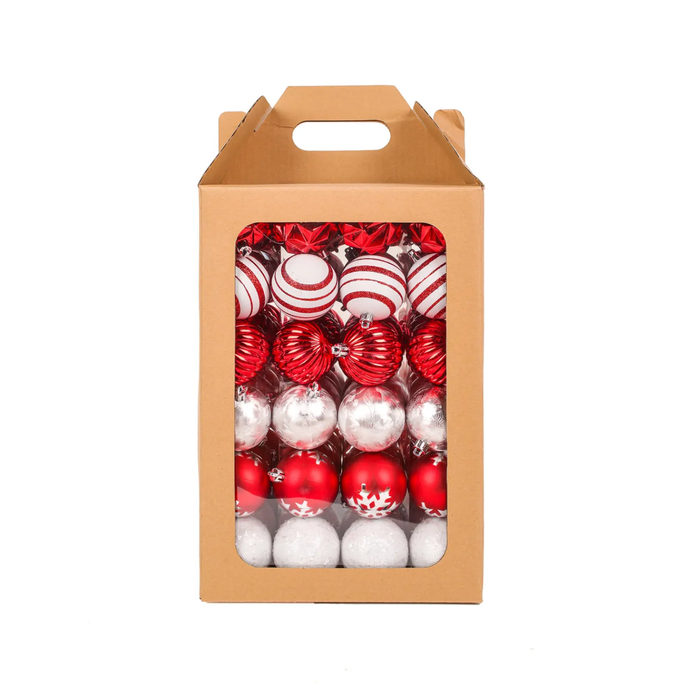National Tree Company 19 in. Red Xmas Ball Decor Set