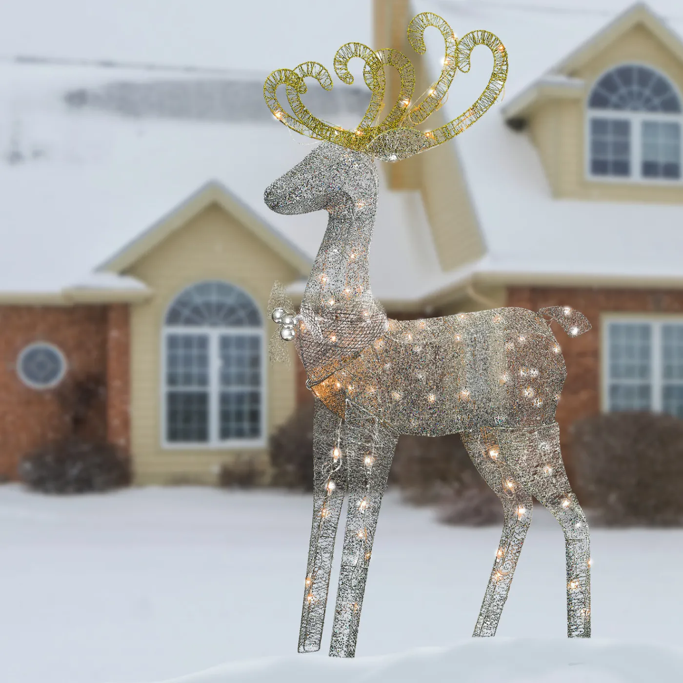 National Tree Company 60 in. Reindeer Decoration with Clear Lights