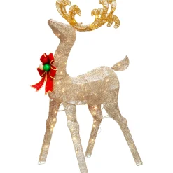 National Tree Company 48 in. Reindeer Decoration with White LED Lights