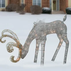 National Tree Company 28 in. Reindeer Decoration with LED Lights