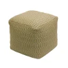 National Tree Company 16 in. Sand Hand Woven Pouf Ottoman