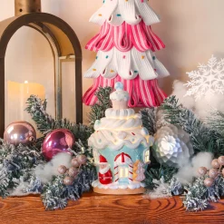 National Tree Company 8 in. Santa Cake House with Lights