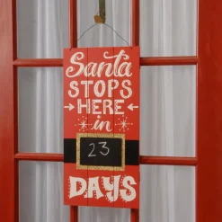 National Tree Company 22 in. Santa Countdown Wall Art