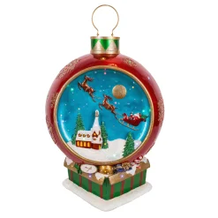 National Tree Company 34 in. Santas Sleigh Ornament with Multicolor Lights and Music