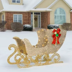National Tree Company 38 in. Santas Sleigh with LED Lights