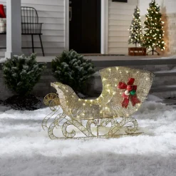 National Tree Company 38 in. Santas Sleigh with LED Lights