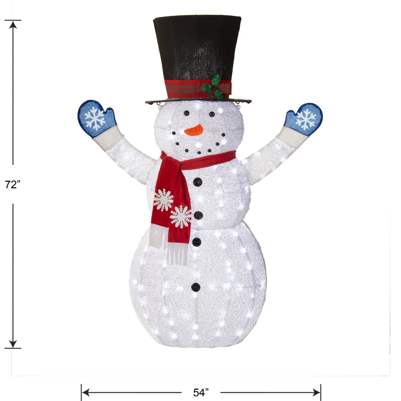 National Tree Company 72 in. Snowman Decoration with White LED Lights