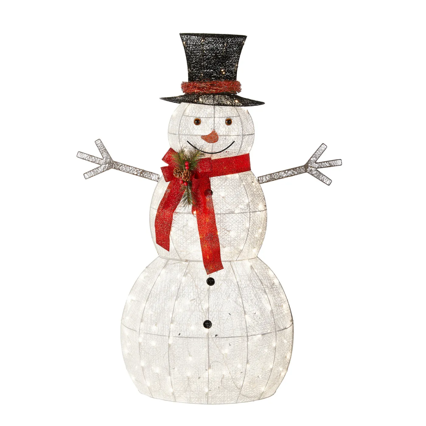 National Tree Company 60 in. Snowman Decoration with Warm White LED Lights