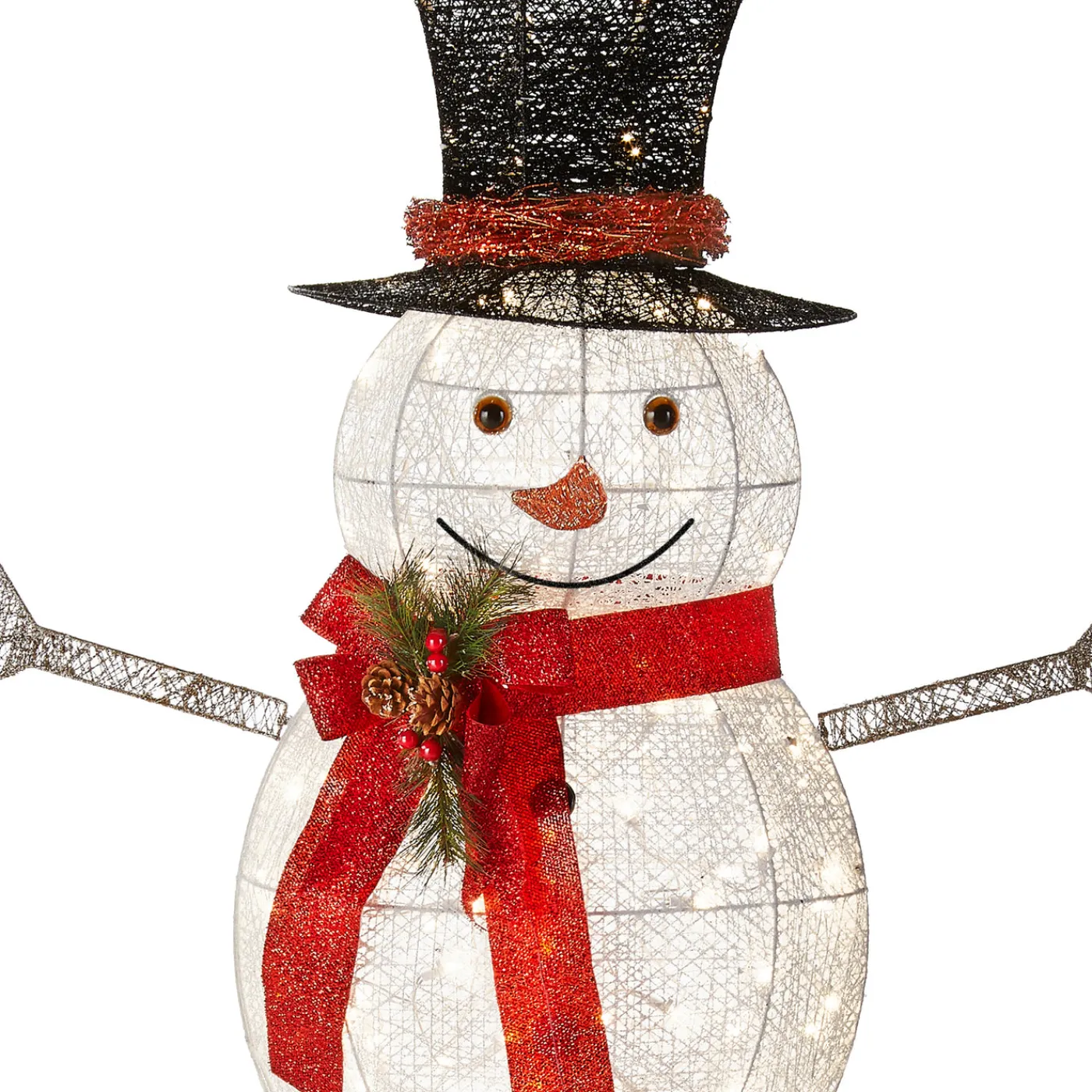 National Tree Company 60 in. Snowman Decoration with Warm White LED Lights