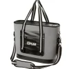 National Tree Company 16 in. Soft Sided Cooler Bag Gray with Black Trim