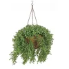 National Tree Company 18 in. Spring Argentea Hanging Plant with Purple Flowers