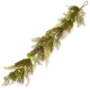 National Tree Company 45 in. Spring Garland with Fern Leaves, Lavender, Leafy Greens