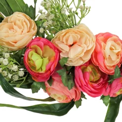 National Tree Company 16 in. Spring Hoop Wreath with Eucalyptus and Buttercups
