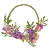 National Tree Company 16 in. Spring Hoop Wreath with Lavender and Blossom
