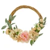 National Tree Company 19 in. Spring Hoop Wreath with Wild Rose and Peony Flowers