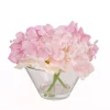 National Tree Company 8 in. Spring Mixed Mauve Hydrangea Bouquet in Glass Vase