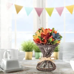 National Tree Company 9 in. Spring Multicolor Floral Bouquet