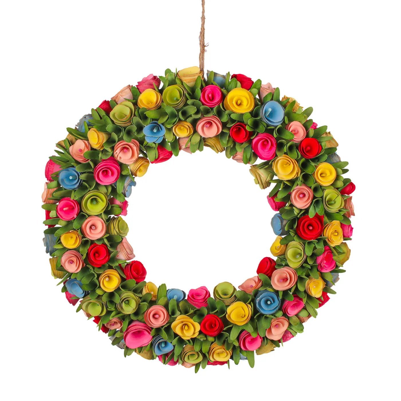 National Tree Company 18 in. Spring Multicolor Floral Wreath