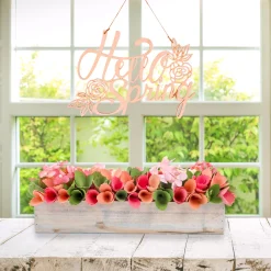 National Tree Company 16 in. Spring Multicolor Handcrafted Floral Window Box Decor