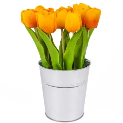 National Tree Company 9 in. Spring Orange Tulip Bouquet