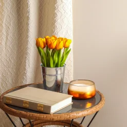 National Tree Company 9 in. Spring Orange Tulip Bouquet