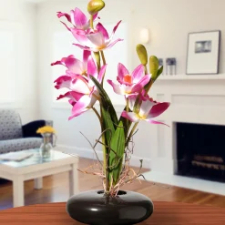 National Tree Company 10 in. Spring Pink Orchids Flower Pot