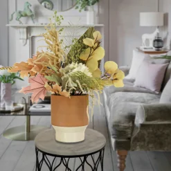 National Tree Company 32 in. Spring Potted Plant Table Decoration with Assorted Palms, Leaves, Hydrangea