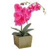 National Tree Company 21 in. Spring Purple Orchid Flower in Wood Box