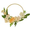 National Tree Company 12 in. Spring Table Wreath with Hydrangea and Victorian Rose