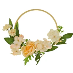 National Tree Company 12 in. Spring Table Wreath with Hydrangea and Victorian Rose