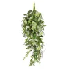 National Tree Company 28 in. Spring Teardrop Wall Hanging Decoration with Flower Blooms, Berries, Leafy Greens