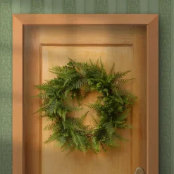 National Tree Company 22 in. Spring Wreath with Boston Fern Leaves