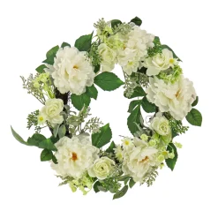 National Tree Company 22 in. Spring Wreath with Daisy, Peony, and Buttercup Blooms
