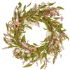 National Tree Company 22 in. Spring Wreath with Flower Blooms, Seed Pods, Leafy Greens