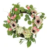 National Tree Company 22 in. Spring Wreath with Hydrangea, Tulip, and Eucalyptus Blooms