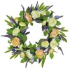 National Tree Company 24 in. Spring Wreath with Ranunculus and Astilbe Flower Blooms