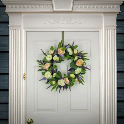 National Tree Company 24 in. Spring Wreath with Ranunculus and Astilbe Flower Blooms