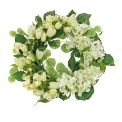 National Tree Company 22 in. Spring Wreath with Tulip and Buttercup Blooms
