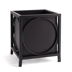 National Tree Company 23 in. St. Remy Planter, Black Color
