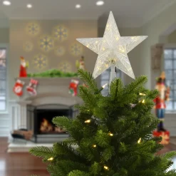 National Tree Company 10 in. Tree Top Star for Artificial Trees with Dual Color Lights