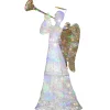 National Tree Company 60 in. Trumpeting White Angel with Multicolor LED Lights
