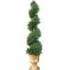 National Tree Company 54 in. Upright Juniper Slim Spiral Topiary Tree in a Decorative Urn