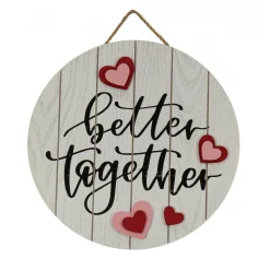 National Tree Company 12 in. Valentine's 'Better Together' Hanging Wall Decoration