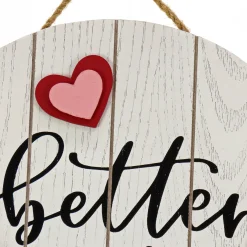National Tree Company 12 in. Valentine's 'Better Together' Hanging Wall Decoration