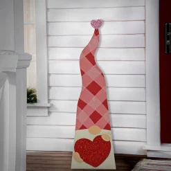 National Tree Company 36 in. Valentine's Heart Gnomes Porch Decoration